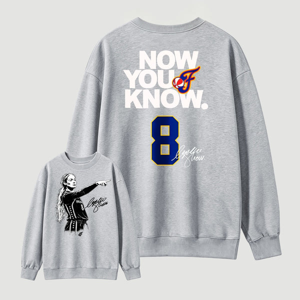 Sophie Cunningham Now You Know Double Sided Basketball Graphic Sweatshirt