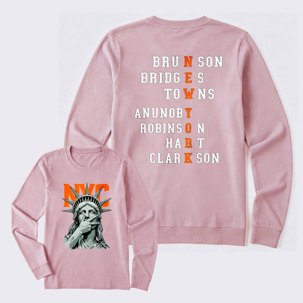 NewYork 2 Side Basketball Fans Long Sleeve T-Shirt