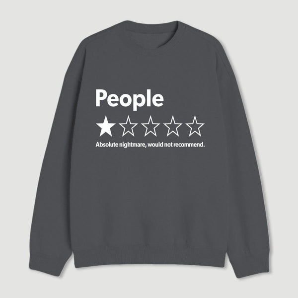 Funny 1-Star Review Graphic Sweatshirt