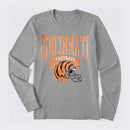 Vintage Football Hometown Team Print Long Sleeve T-Shirt