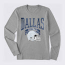 Vintage Football Hometown Team Print Long Sleeve T-Shirt
