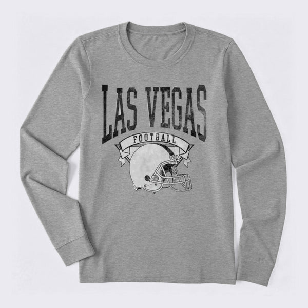 Vintage Football Hometown Team Print Long Sleeve T-Shirt