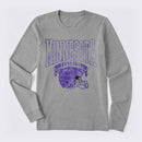 Vintage Football Hometown Team Print Long Sleeve T-Shirt