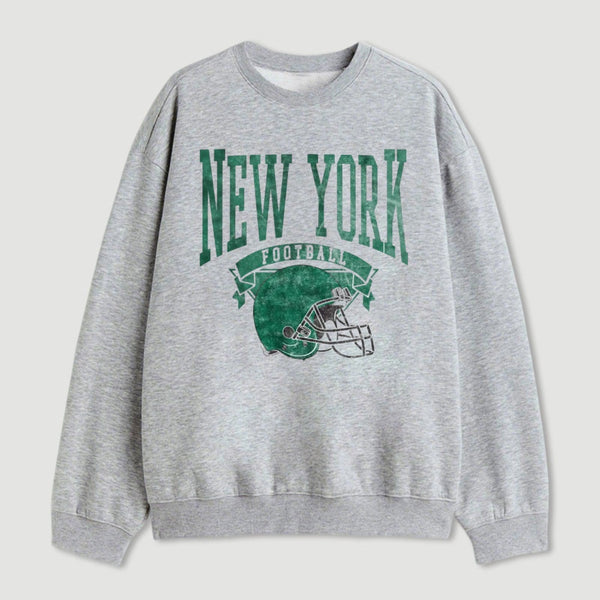 Vintage Football Hometown Team Print Sweatshirt