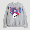 Vintage Football Hometown Team Print Sweatshirt