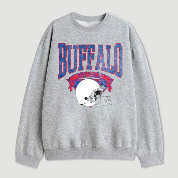 Vintage Football Hometown Team Print Sweatshirt
