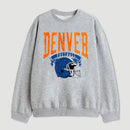Vintage Football Hometown Team Print Sweatshirt