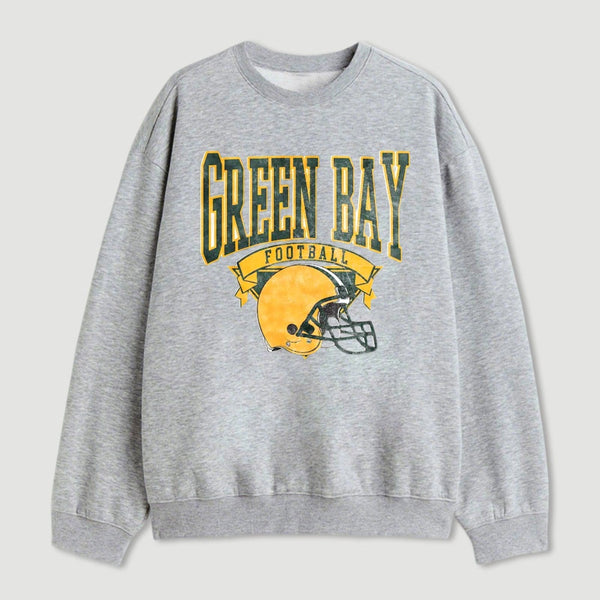 Vintage Football Hometown Team Print Sweatshirt