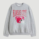 Vintage Football Hometown Team Print Sweatshirt