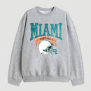 Vintage Football Hometown Team Print Sweatshirt