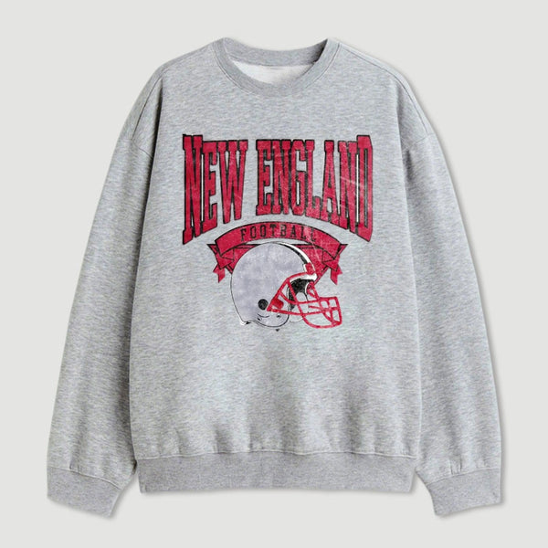 Vintage Football Hometown Team Print Sweatshirt