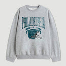 Vintage Football Hometown Team Print Sweatshirt