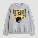 Vintage Football Hometown Team Print Sweatshirt