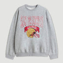 Vintage Football Hometown Team Print Sweatshirt
