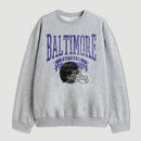 Vintage Football Hometown Team Print Sweatshirt