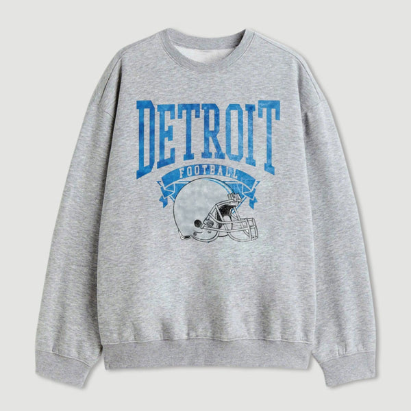 Vintage Football Hometown Team Print Sweatshirt