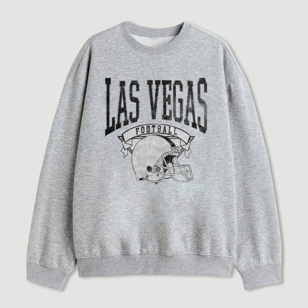 Vintage Football Hometown Team Print Sweatshirt