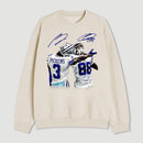 Vintage Close-Up Football Athlete Signature Graphic Sweatshirt