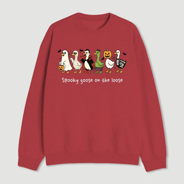 Spooky Goose on the Loose Funny Halloween Sweatshirt