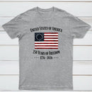 United States Of America 250 Years Of Freedom 1776 2026 Independence Day T-Shirt