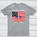 United States Of America 250 Years 1776 2026 Independence Day American Flag T-Shirt