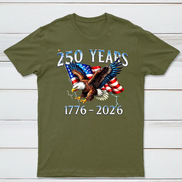 American Eagle And Flag 250 Years 1776 2026 Unisex Classic T-Shirt