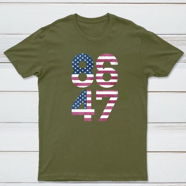 8647 Resist 86 47 4Th Of July Usa Us American Flag T-Shirt