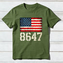 8647 Usa Flag 4Th Of July T-Shirt