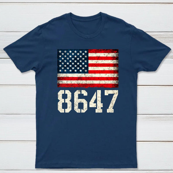 8647 Usa Flag 4Th Of July T-Shirt