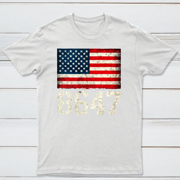 8647 Usa Flag 4Th Of July T-Shirt