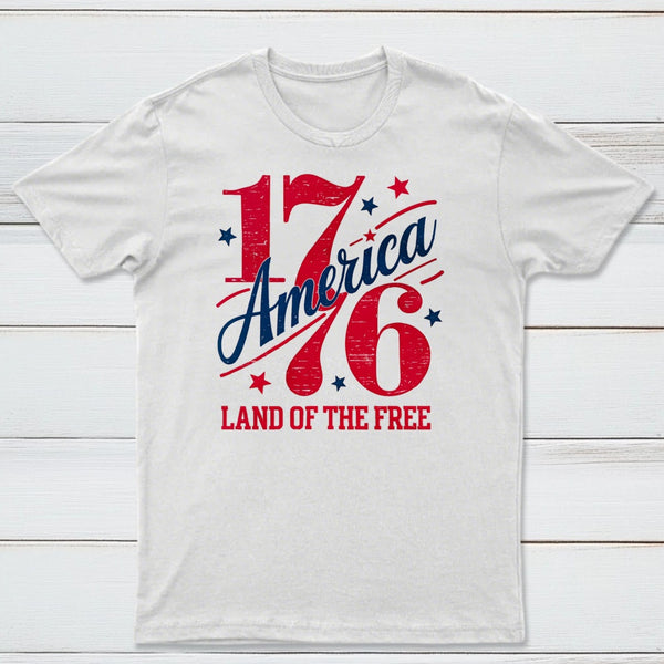 1776 America Land Of The Free Retro 4Th Of July T-Shirt