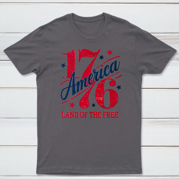 1776 America Land Of The Free Retro 4Th Of July T-Shirt