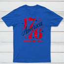 1776 America Land Of The Free Retro 4Th Of July T-Shirt