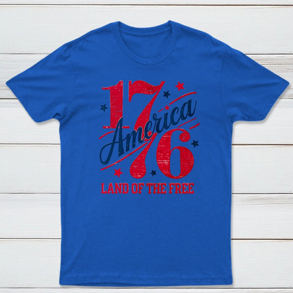 1776 America Land Of The Free Retro 4Th Of July T-Shirt