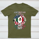American Born Mexican Roots Flag Tee Proud USA Love Mexico T-Shirt