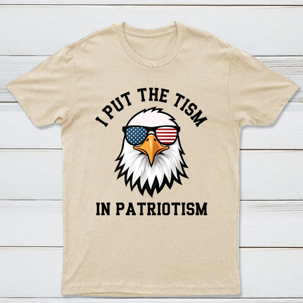 Put The Tism In Patriotism Athletic Eagle T-Shirt