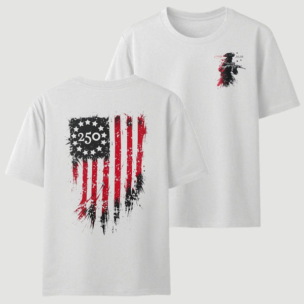 250th Anniversary Distressed American Flag T-Shirt