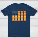 Hot Dog American Flag July 4th Patriotic Summer BBQ Funny T-Shirt
