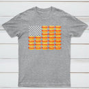 Hot Dog American Flag July 4th Patriotic Summer BBQ Funny T-Shirt