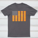 Hot Dog American Flag July 4th Patriotic Summer BBQ Funny T-Shirt