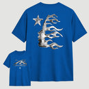Vintage Dark Streetwear Street Style Star Flame Design T-shirt