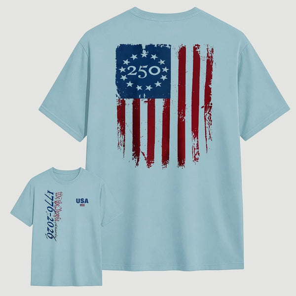 Celebrate 250 Years of American Heritage Unisex Black T-shirt
