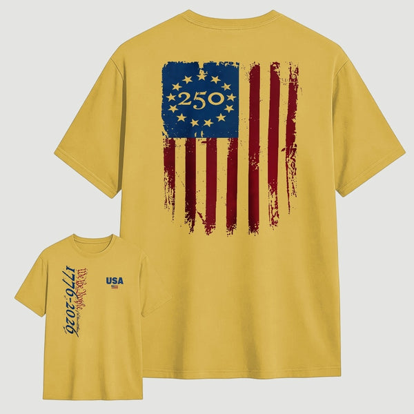 Celebrate 250 Years of American Heritage Unisex Black T-shirt