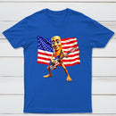 4th of July Shirts American Flag Guitar Tung Tung Tung Sahur T-shirt