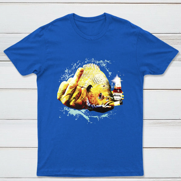 Dope Bluegill Shirt Fish Middle Finger Funny Fishing T-shirt