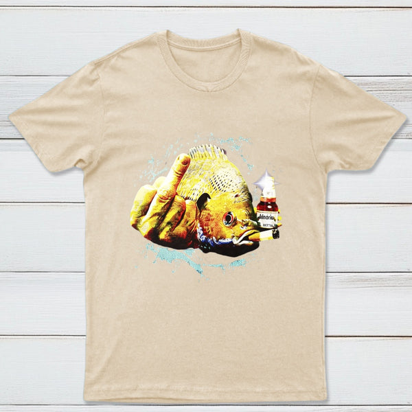 Dope Bluegill Shirt Fish Middle Finger Funny Fishing T-shirt