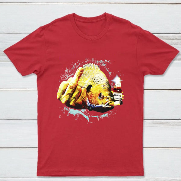 Dope Bluegill Shirt Fish Middle Finger Funny Fishing T-shirt