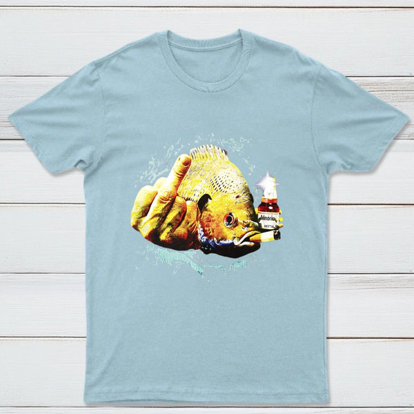 Dope Bluegill Shirt Fish Middle Finger Funny Fishing T-shirt
