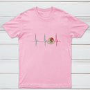 Mexico Heartbeat EKG Pulse Mexican Pride Emblem T-Shirt