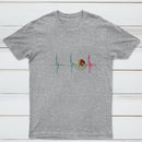 Mexico Heartbeat EKG Pulse Mexican Pride Emblem T-Shirt